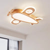 Solid wood aircraft ceiling lamp