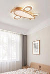 Solid wood aircraft ceiling lamp