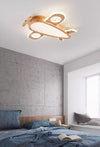 Solid wood aircraft ceiling lamp