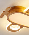 Solid wood aircraft ceiling lamp