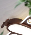 Solid wood aircraft ceiling lamp