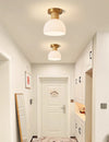 Cream style solid wood ceiling lamp