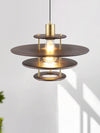 Medieval style vintage chandelier solid wood flying saucer