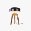 Solid wood tripod table lamp