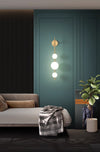 All copper sphere bedroom bedside wall lamp