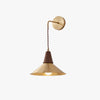 All copper solid wood wall lamp