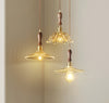 American style glass chandelier vintage walnut