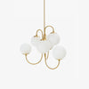 Nordic Magic Bean Milk White Glass Ball Chandelier