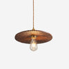 Black walnut single head chandelier