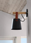 Nordic personalized leather belt bedroom wall lamp