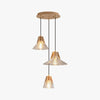 Japanese style simple ash wood restaurant chandelier