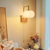 Creative cotton shape solid wood wall lamp