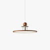 Walnut color flying saucer chandelier