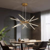 Geometric line LED chandelier