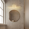 Creative geometric long strip mirror front wall lamp