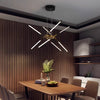 Geometric line LED chandelier