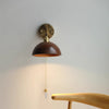 Walnut all copper wall lamp