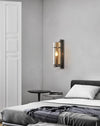 All copper glass bedroom wall light