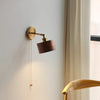 Walnut all copper wall lamp