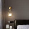 Creative water drop bedroom wall lamp