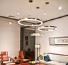 Simple round restaurant chandelier