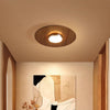 Ultra-thin walnut color aisle ceiling lamp