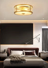 Copper bedroom ceiling lamp