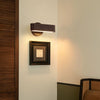 Solid wood LED wall light