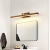 Solid wood long mirror front wall lamp