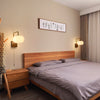 Creative cotton shape solid wood wall lamp