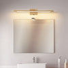 Nordic solid wood mirror front wall lamp