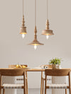 Japanese style wabi-sabi style solid wood vintage chandelier