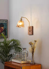Vintage Walnut Corridor Bedside Wall Lamp