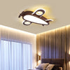 Solid wood aircraft ceiling lamp