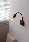 Retro rotatable bedside wall lamp