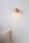 Rotatable bedroom solid wood wall lamp