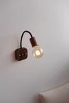 Retro rotatable bedside wall lamp