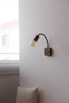 Retro rotatable bedside wall lamp