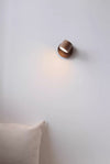 Rotatable bedroom solid wood wall lamp