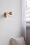 Rotatable bedroom solid wood wall lamp