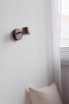 Rotatable bedroom solid wood wall lamp