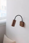 Retro rotatable bedside wall lamp