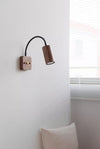 Retro rotatable bedside wall lamp