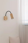 Retro rotatable bedside wall lamp