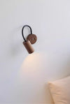 Retro rotatable bedside wall lamp