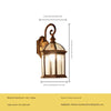 American retro outdoor waterproof courtyard corridor balcony wall lamp