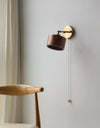 Walnut all copper wall lamp