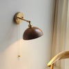 Walnut all copper wall lamp