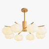 Rubber Wood Pumpkin Chandelier