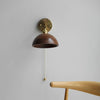 Walnut all copper wall lamp